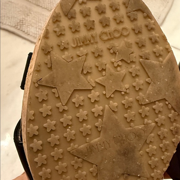 Jimmy Choo Cork and Black patent leather sandal - Picture 8 of 9